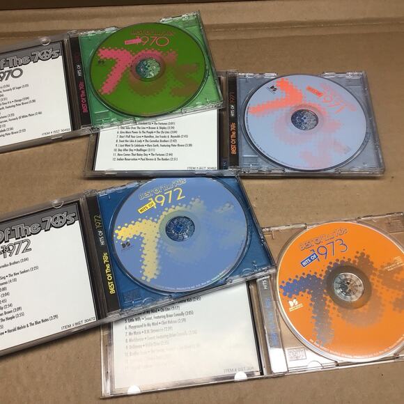 Best Of The 70s Hits 1970 1973 4 Cd Set Cardboard Case Used Good Condition - Picture 5 of 6